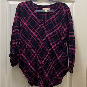 Michael Kors plaid pullover tunic